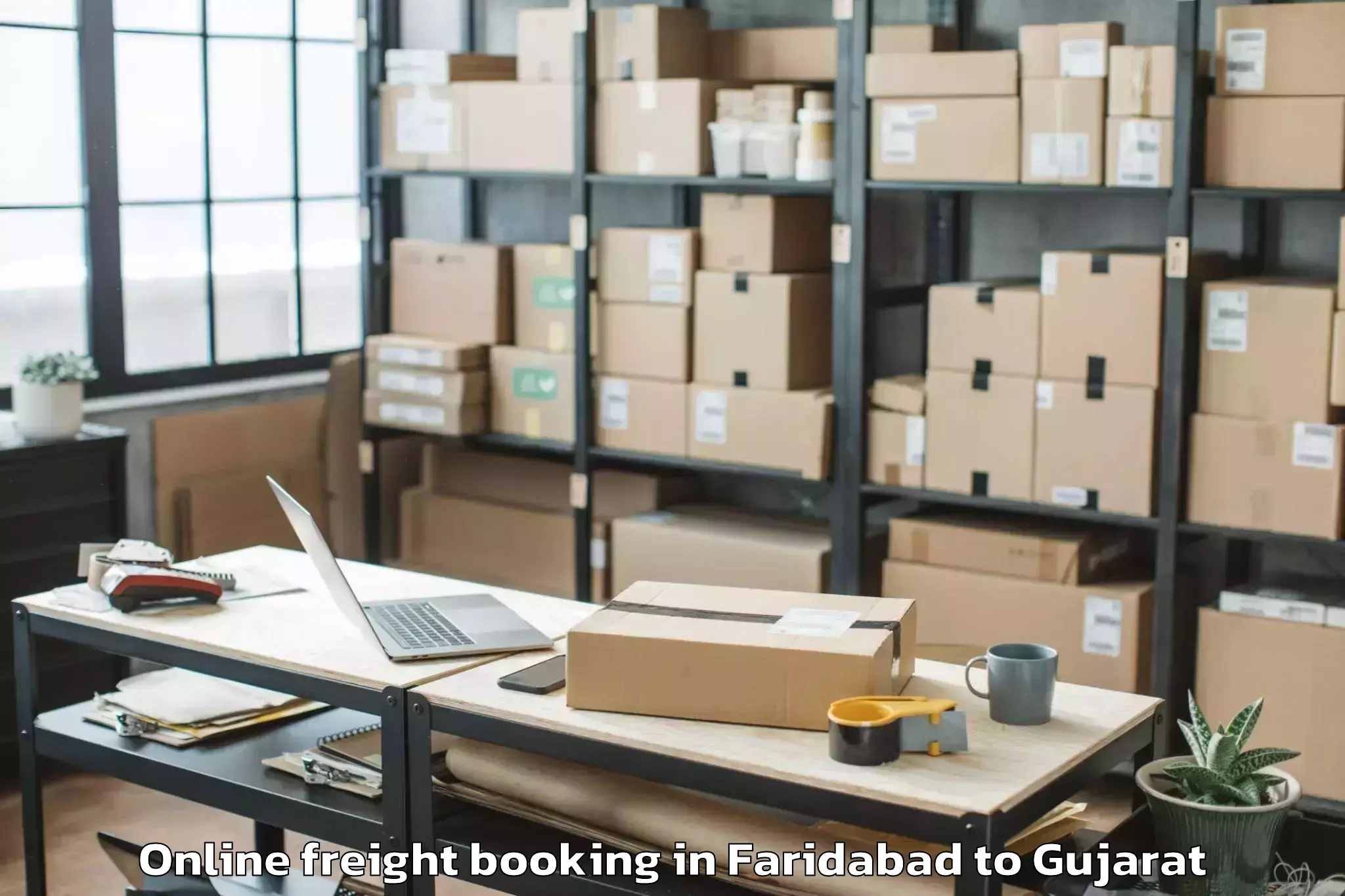 Quality Faridabad to Gadhada Online Freight Booking